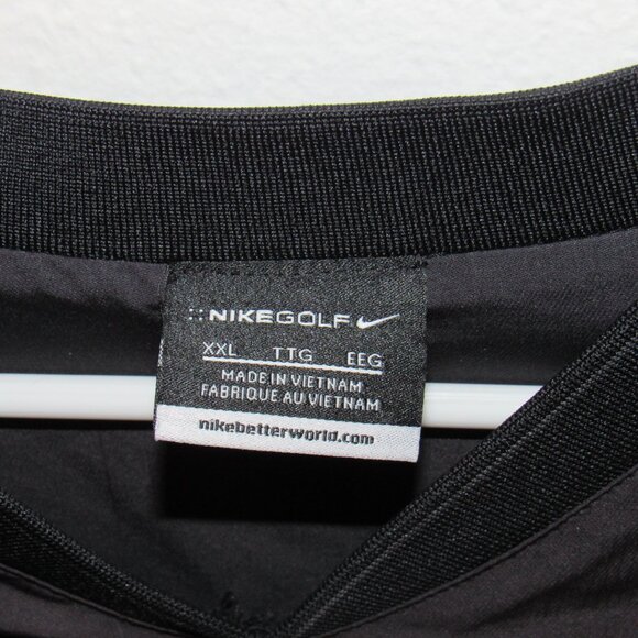 Nike Golf Short Sleeve Pullover Windbreaker Black Shirt Jacket Men's XXL 2XL - Picture 4 of 6